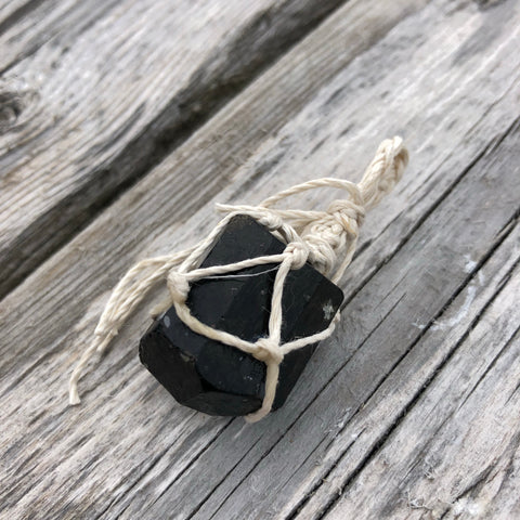 Macrame Black Tourmaline
