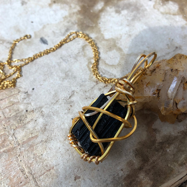 Black Tourmaline Necklace (Large)