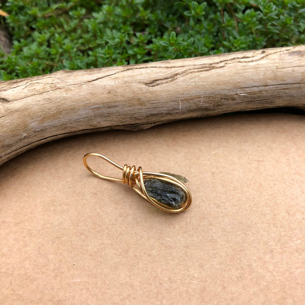 Moldavite (Small) (Gold plated)