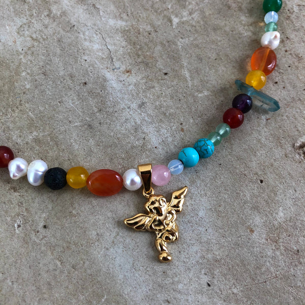 Mixed☆beads Guardian Angel Choker