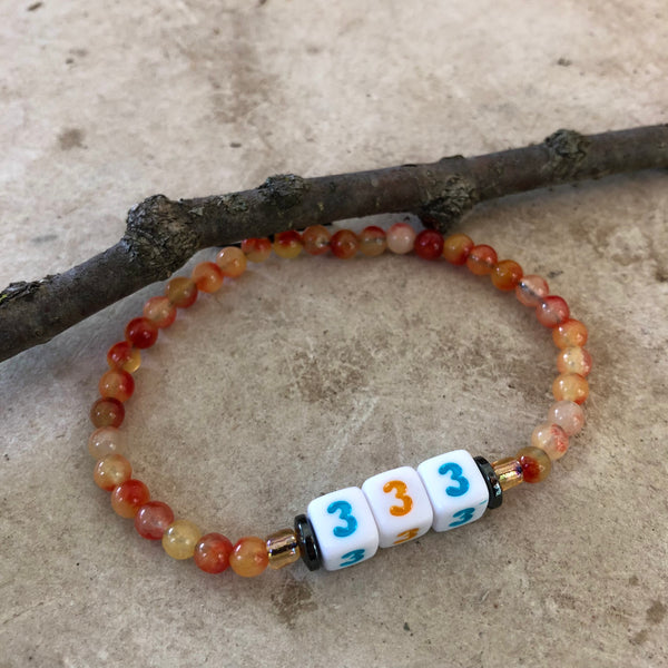 Angel Number Gemstone Bracelet