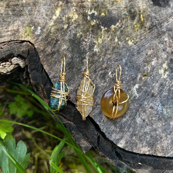 Amber Calcite Necklace