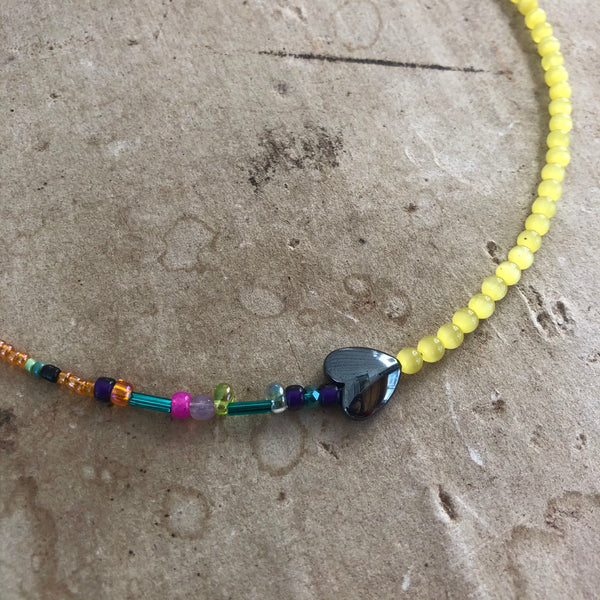 Hematite + Cat’s Eye Choker