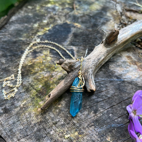 Blue Quartz Necklace