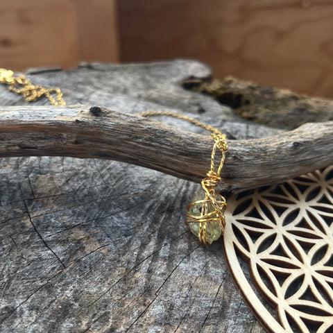 Yellow Apatite Necklace