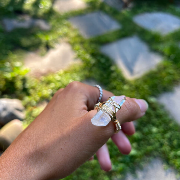 Clear Quartz Ring (size 9)