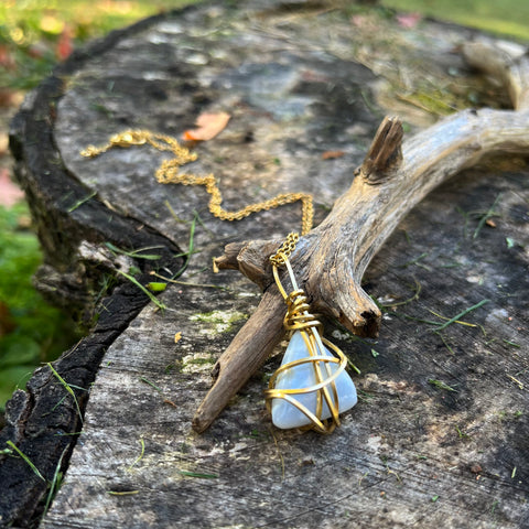 Blue Lace Agate Necklace