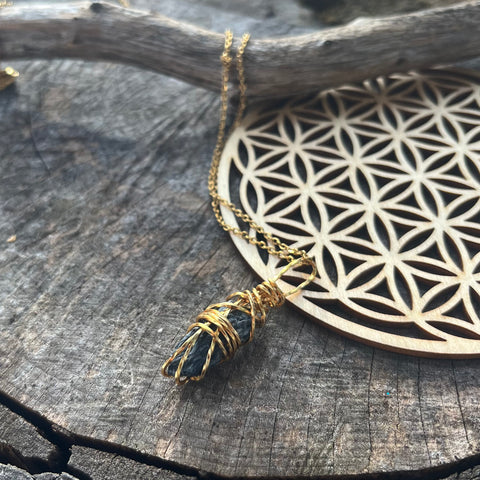 Black Kyanite Necklace