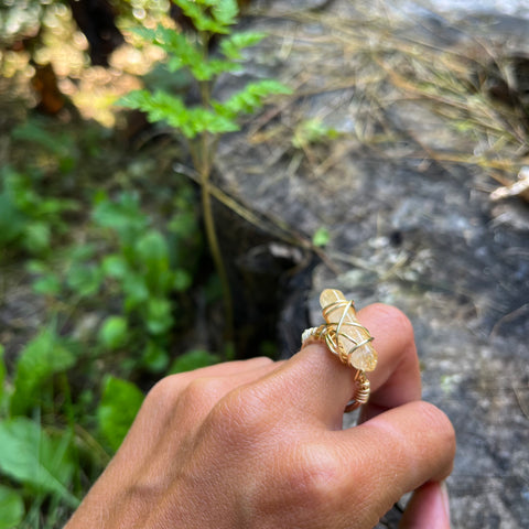 Citrine Point Ring (size 7)