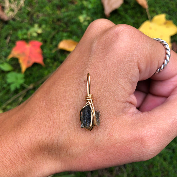 Moldavite (Small) (Gold plated)