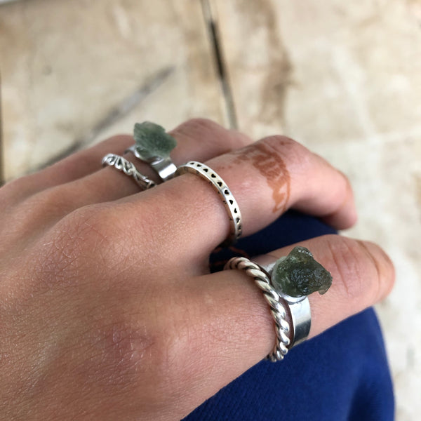 Moldavite Ring