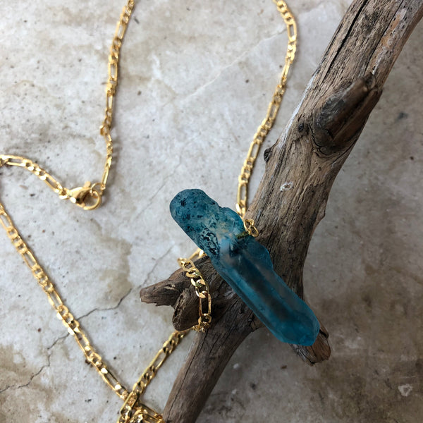 Blue Quartz Necklace