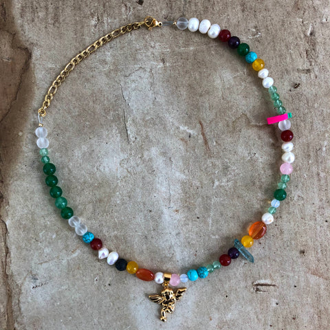 Mixed☆beads Guardian Angel Choker