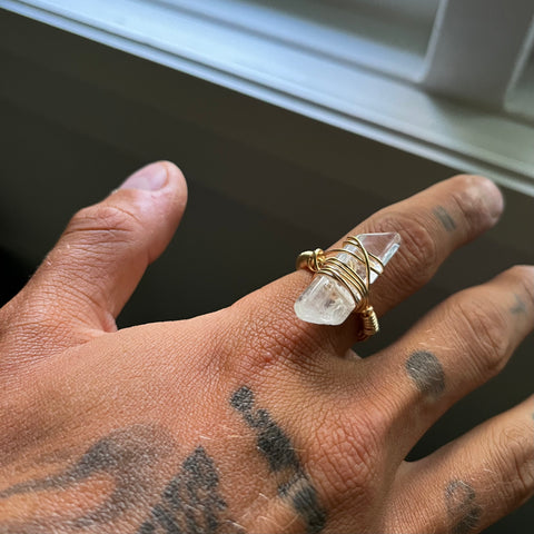 Clear Quartz Ring (size 9)