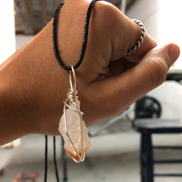 Citrine + black cord