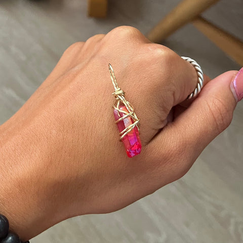 Pink Aura Quartz