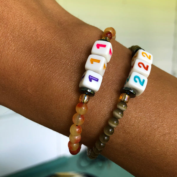 Angel Number Gemstone Bracelet