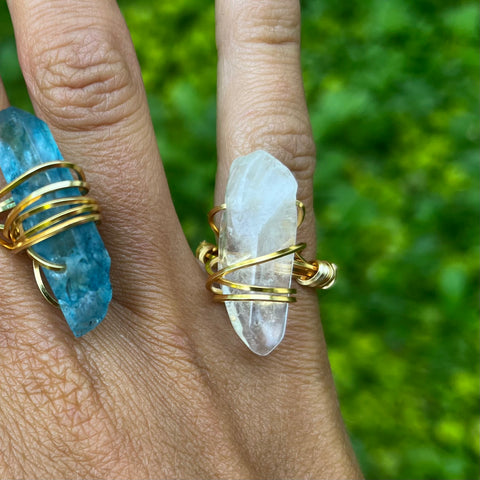 Clear Quartz Ring (size 5,5)