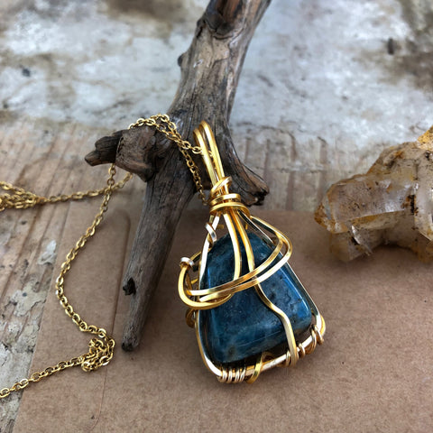 Blue Apatite Necklace (Large)