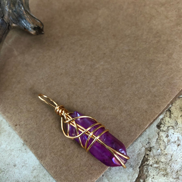 Purple Angel Aura Quartz